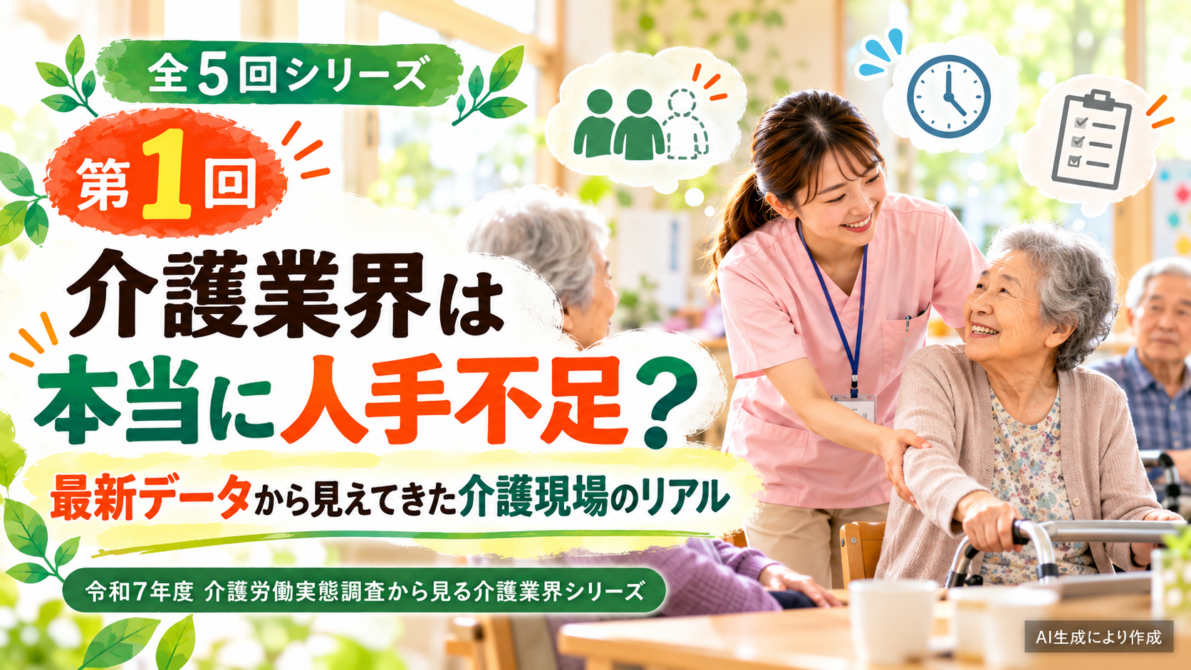 第1回|介護業界は本当に人手不足?最新データから見えてきた介護現場のリアル