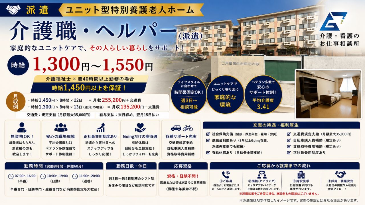医療または福祉施設での業務経験（職種や年数は不問）