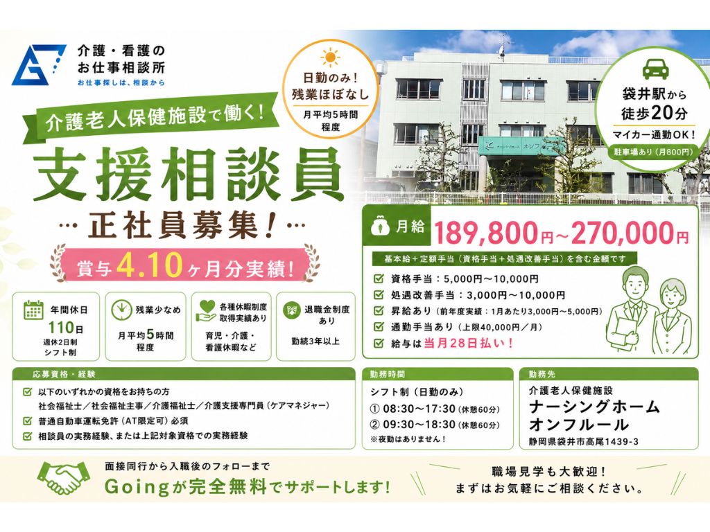 相談員の実務経験、または上記対象資格（社会福祉士、社会福祉主事、介護福祉士、ケアマネジャー）での実務経験