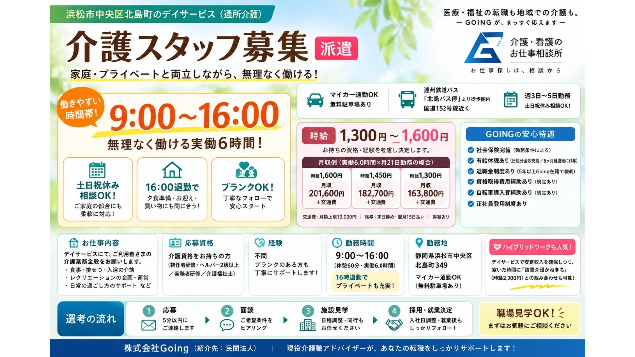 介護資格をお持ちの方（初任者研修・ヘルパー2級以上 / 実務者研修 / 介護福祉士）